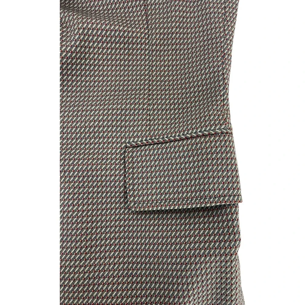 Suit Jacket Multicolor‎ Mens Size 42 Geometric 2 Button Front Notch Lapel